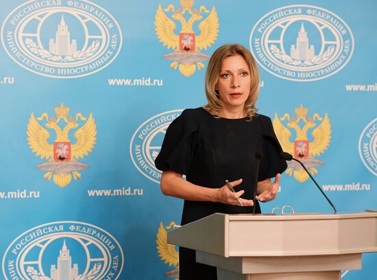 Press briefing by Russian Foreign Ministry Spokesperson Maria Zakharova