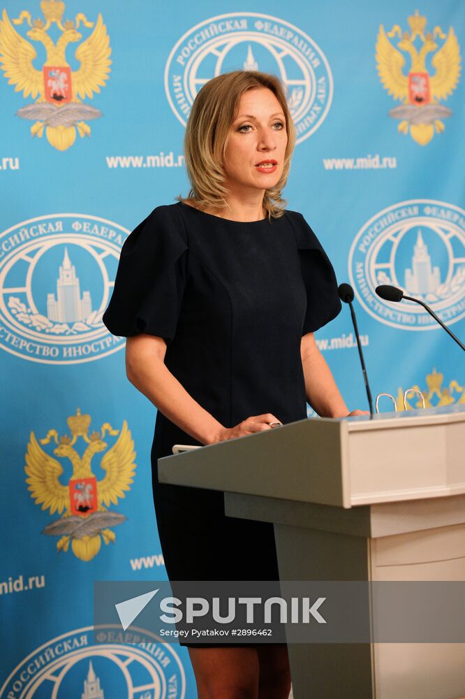 Press briefing by Russian Foreign Ministry Spokesperson Maria Zakharova