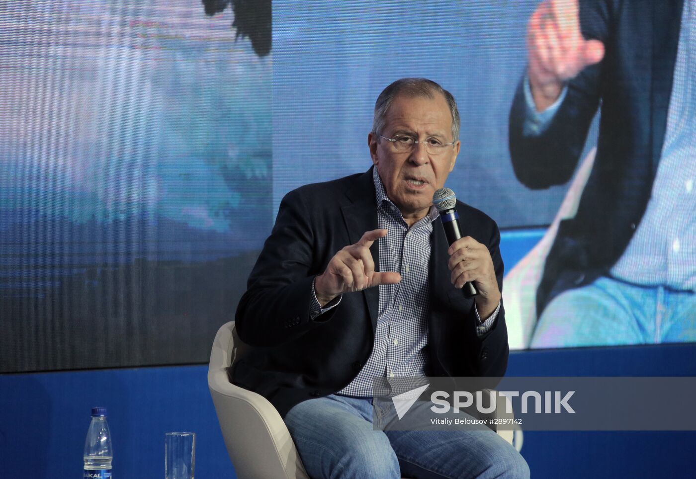 Foreign Minister Sergei Lavrov attends National Youth Education Forum