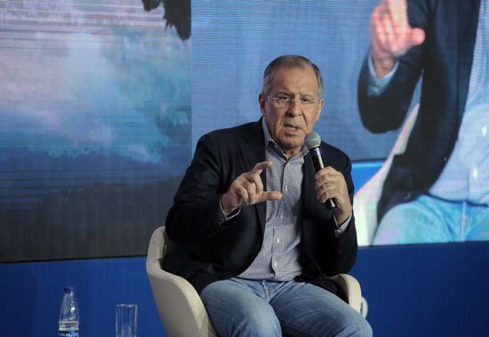 Foreign Minister Sergei Lavrov attends National Youth Education Forum