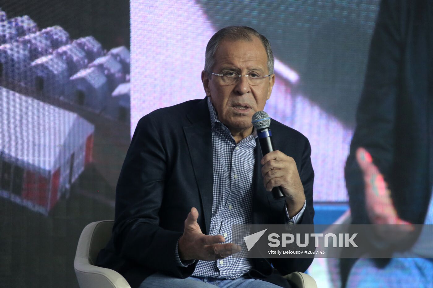 Foreign Minister Sergei Lavrov attends National Youth Education Forum