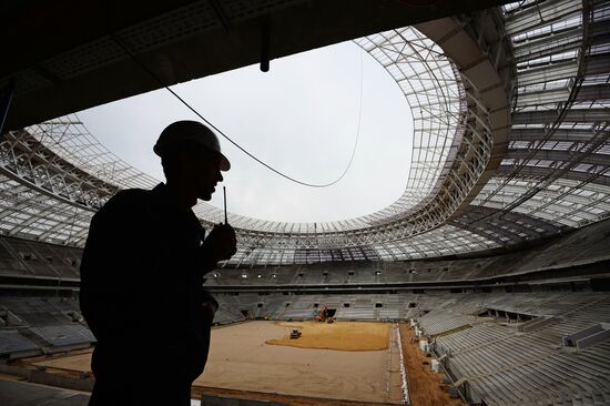Moscow Mayor Sergei Sobyanin inspects Zaryadye and Luzhniki developments