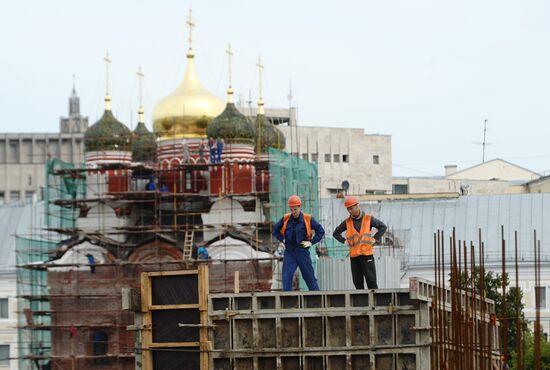 Moscow Mayor Sergei Sobyanin inspects Zaryadye and Luzhniki developments