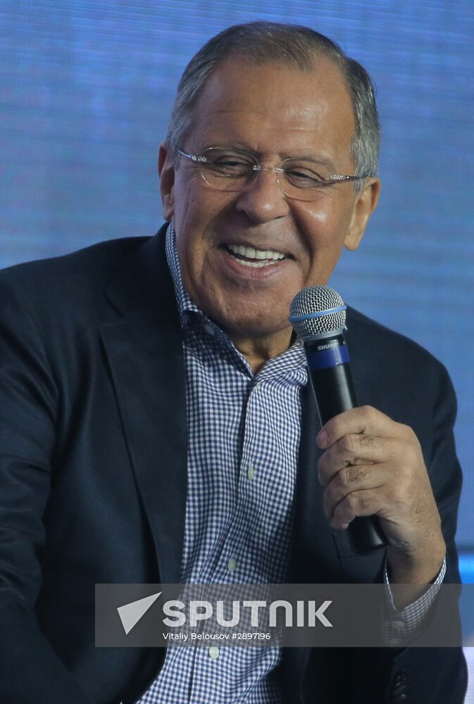 Foreign Minister Sergei Lavrov attends National Youth Education Forum