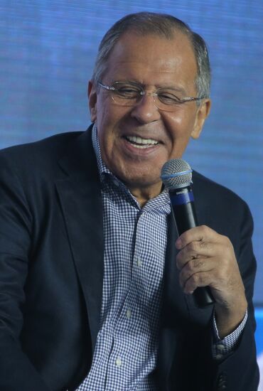 Foreign Minister Sergei Lavrov attends National Youth Education Forum