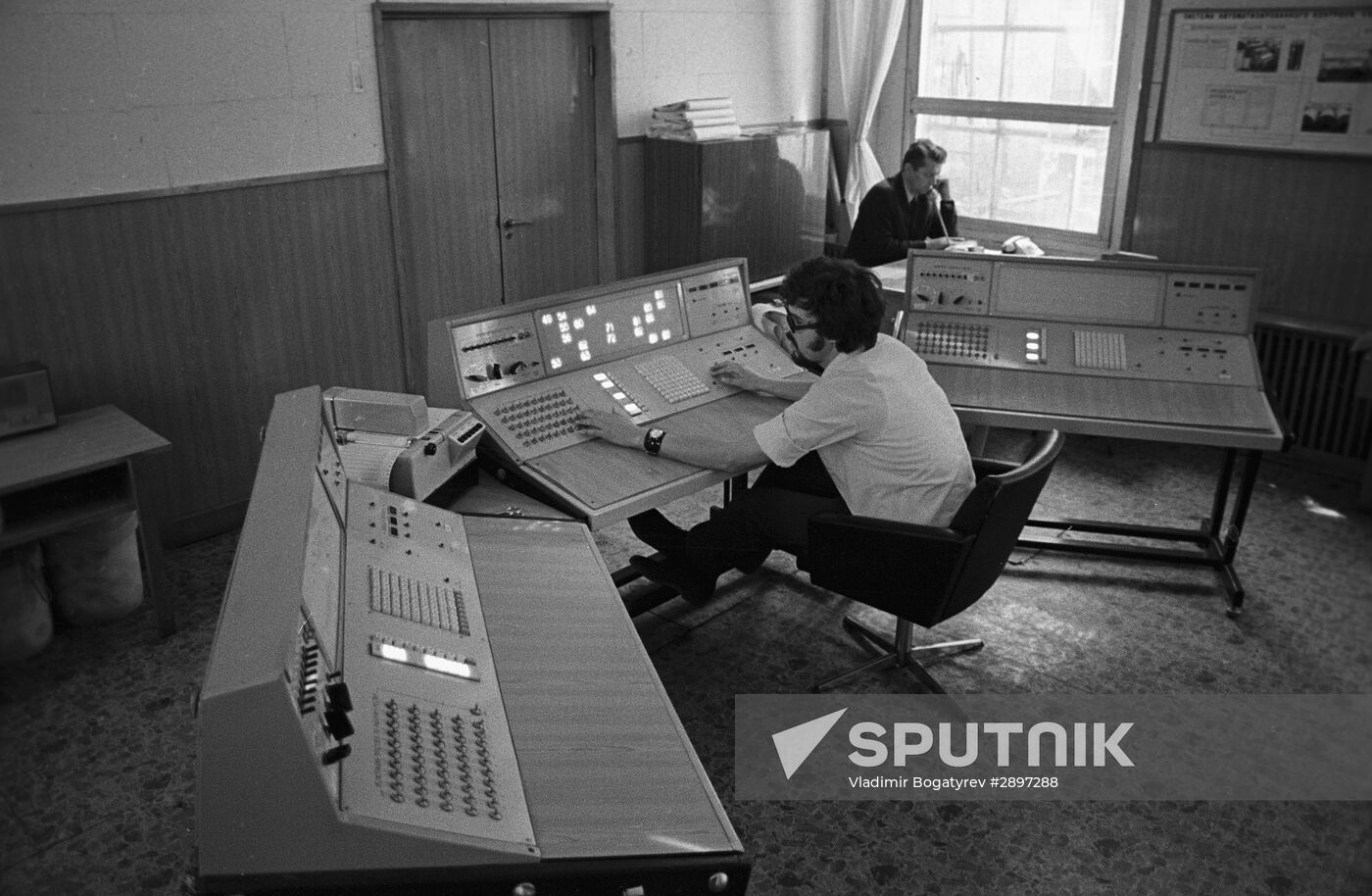 Automatic controls panel at weaving mill