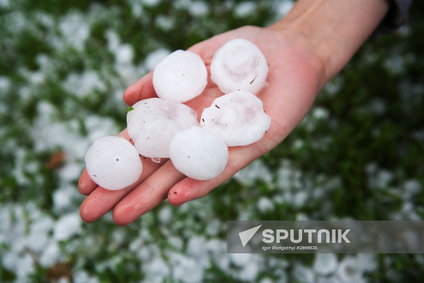 Heavy hailstorm in Ryazan region