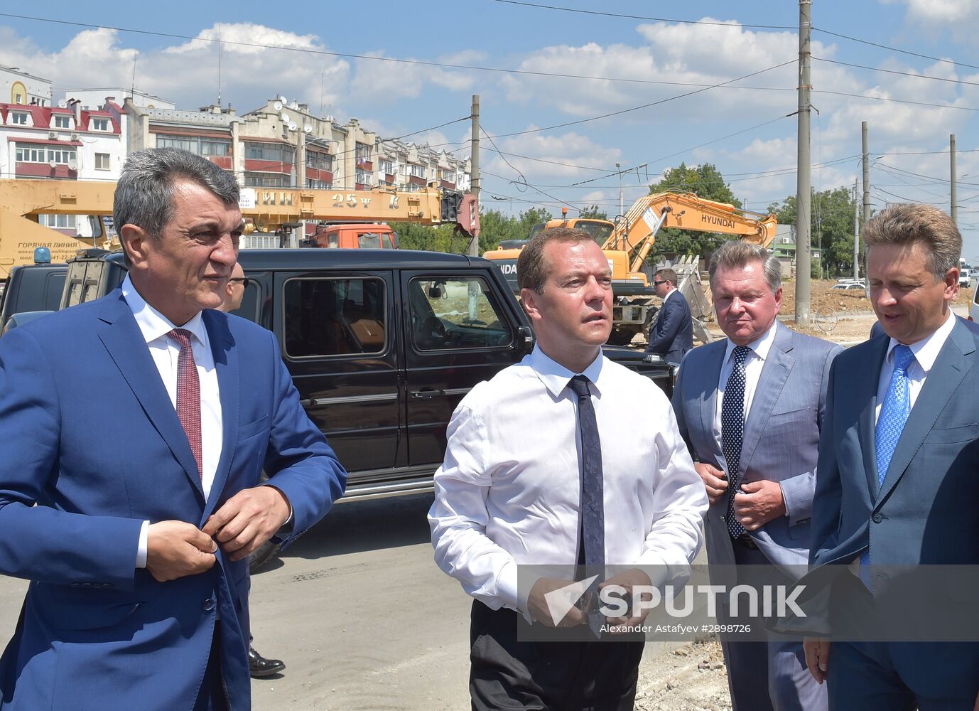 Russian Prime Minister Dmitry Medvedev visits Crimean Federal District