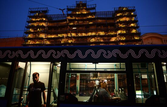 Scaffolding, an installation on Polytechnic Museum building