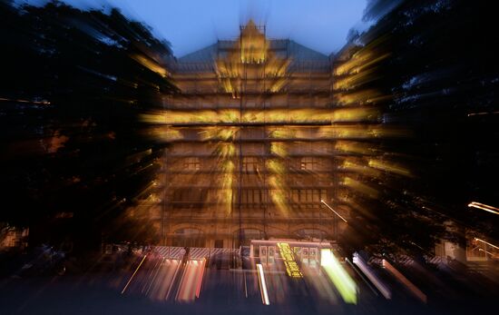 Scaffolding, an installation on Polytechnic Museum building