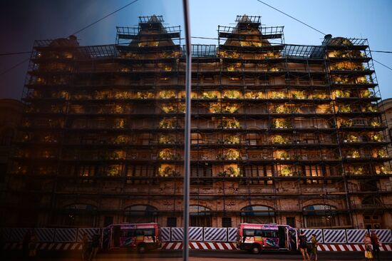Scaffolding, an installation on Polytechnic Museum building