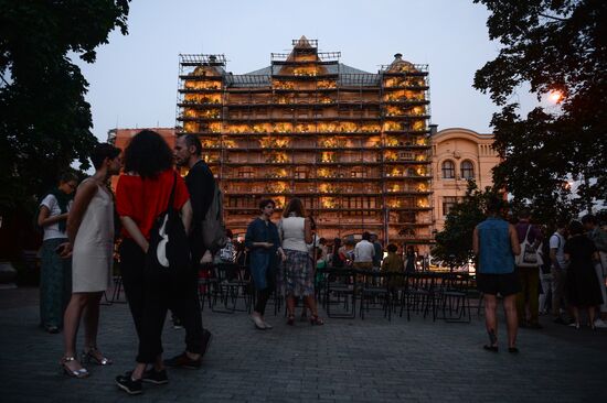 Scaffolding, an installation on Polytechnic Museum building
