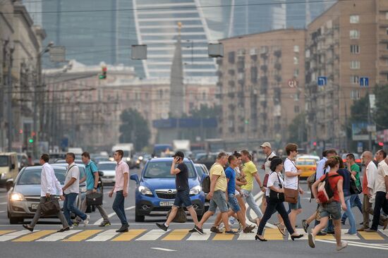 Smog in Moscow,