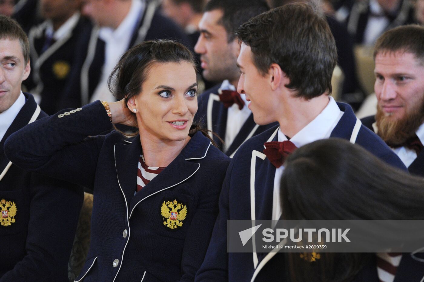 President Vladimir Putin meets with national Olympic team in Kremlin