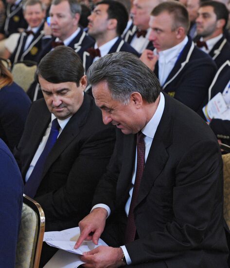 President Vladimir Putin meets with national Olympic team in Kremlin