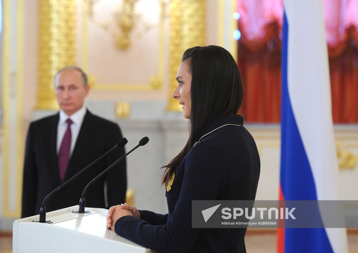 President Vladimir Putin meets with national Olympic team in Kremlin