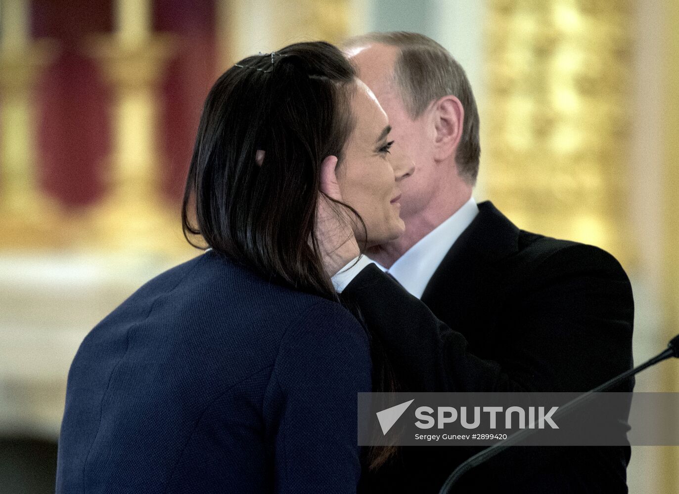 President Vladimir Putin meets with national Olympic team in Kremlin