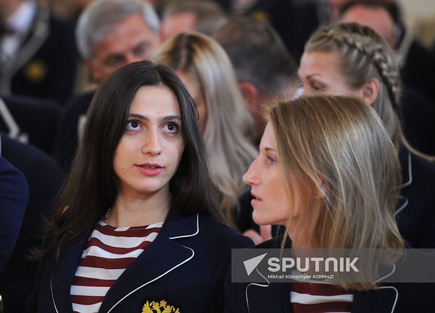President Vladimir Putin meets with national Olympic team in Kremlin