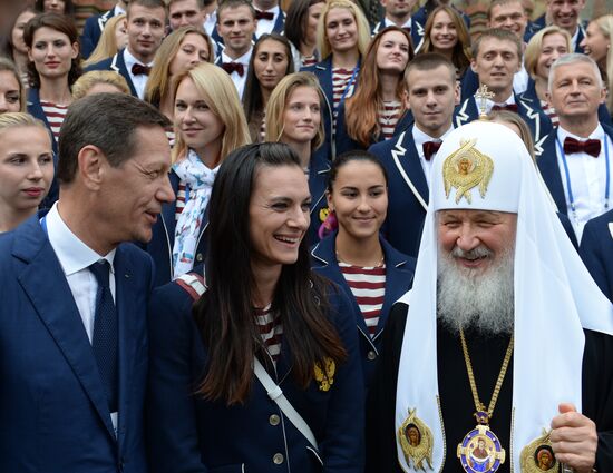 Patriarch Kirill performs prayer to bless national team for the Olympics