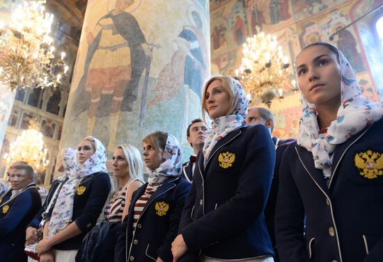Patriarch Kirill conducts prayer to give send-off to Russian Olympic team