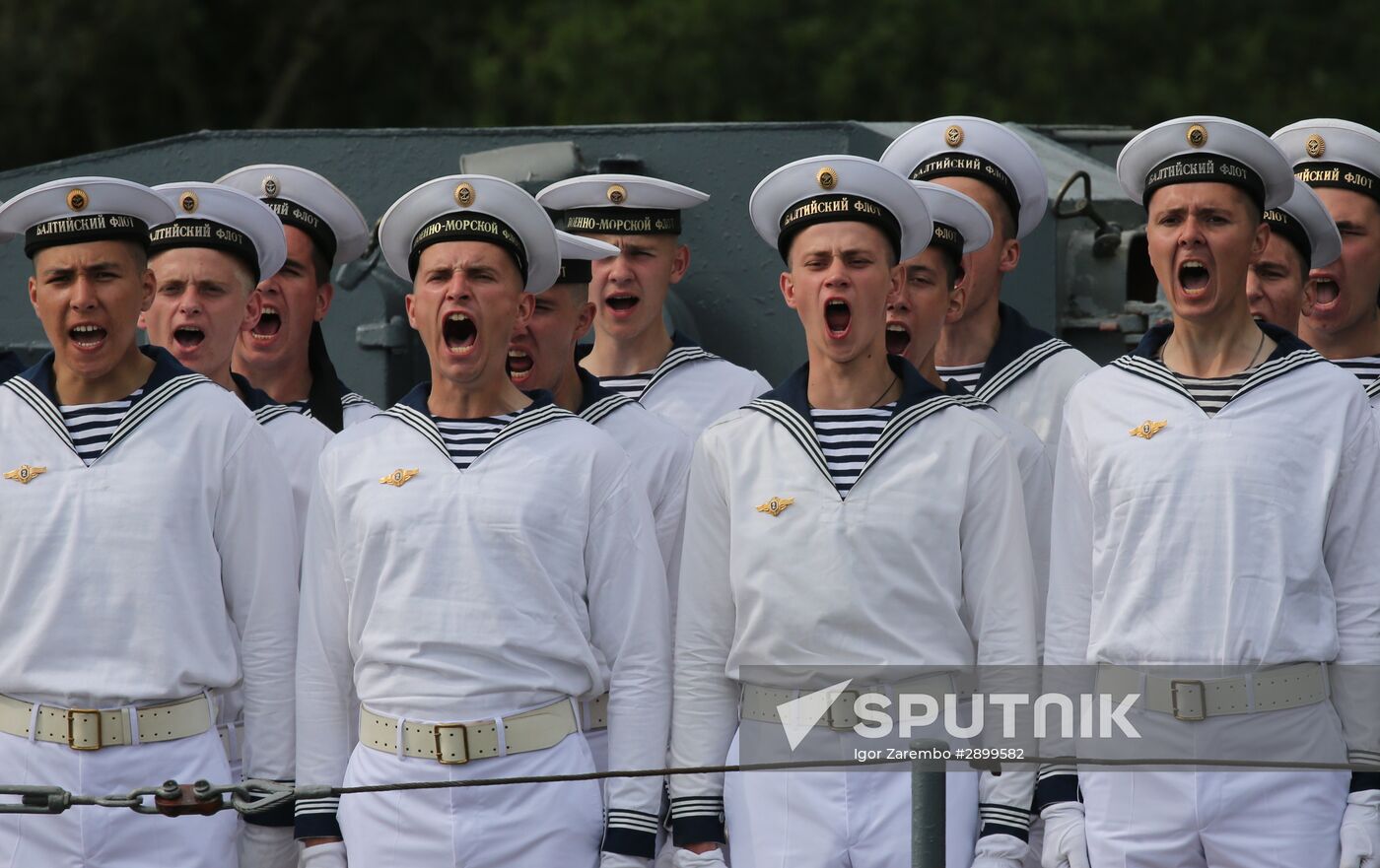 Final rehearsal of parade to mark Russian Navy Day in Baltiysk