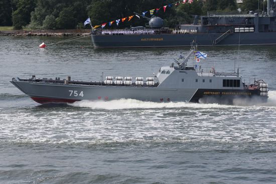 Final rehearsal of parade to mark Russian Navy Day in Baltiysk