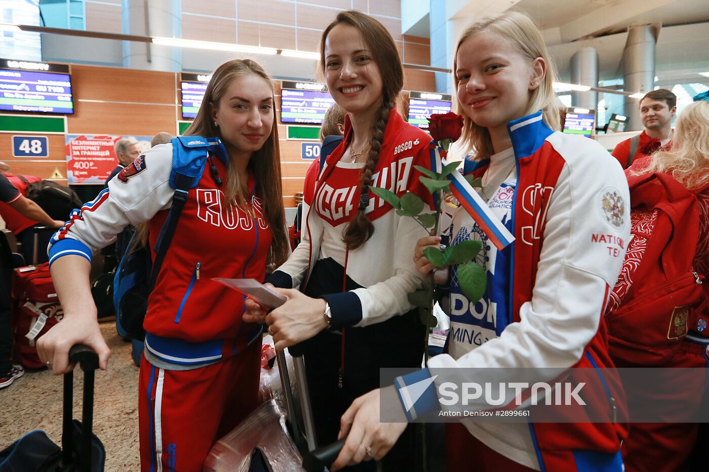 Russian Olympic team departs for Rio de Janeiro