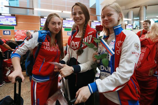 Russian Olympic team departs for Rio de Janeiro