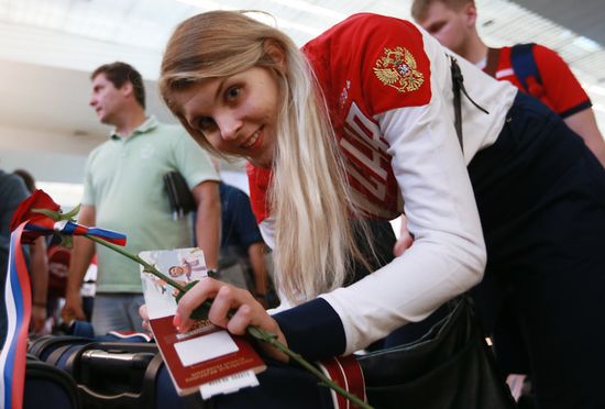 Russian Olympic team departs for Rio de Janeiro