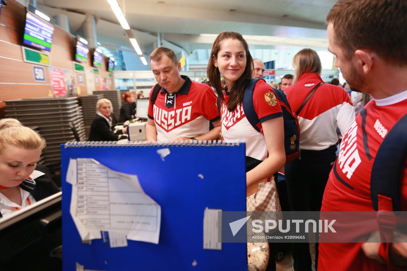 Russian Olympic team departs for Rio de Janeiro