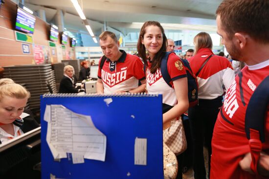 Russian Olympic team departs for Rio de Janeiro