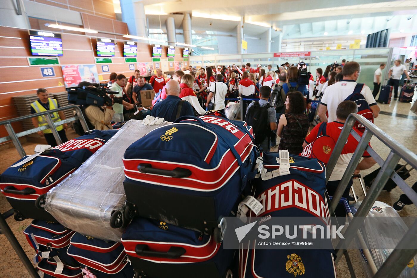 Russian Olympic team departs for Rio de Janeiro