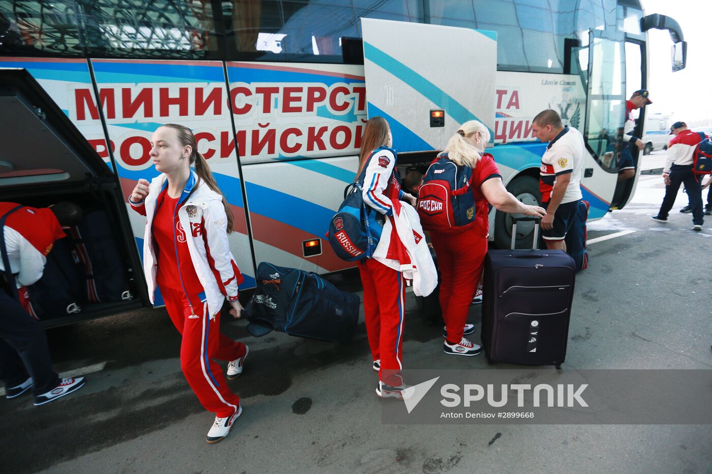 Russian Olympic team departs for Rio de Janeiro