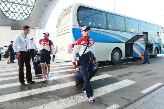 Russian Olympic team departs for Rio de Janeiro