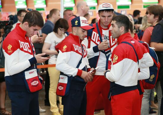 Russian Olympic team departs for Rio de Janeiro