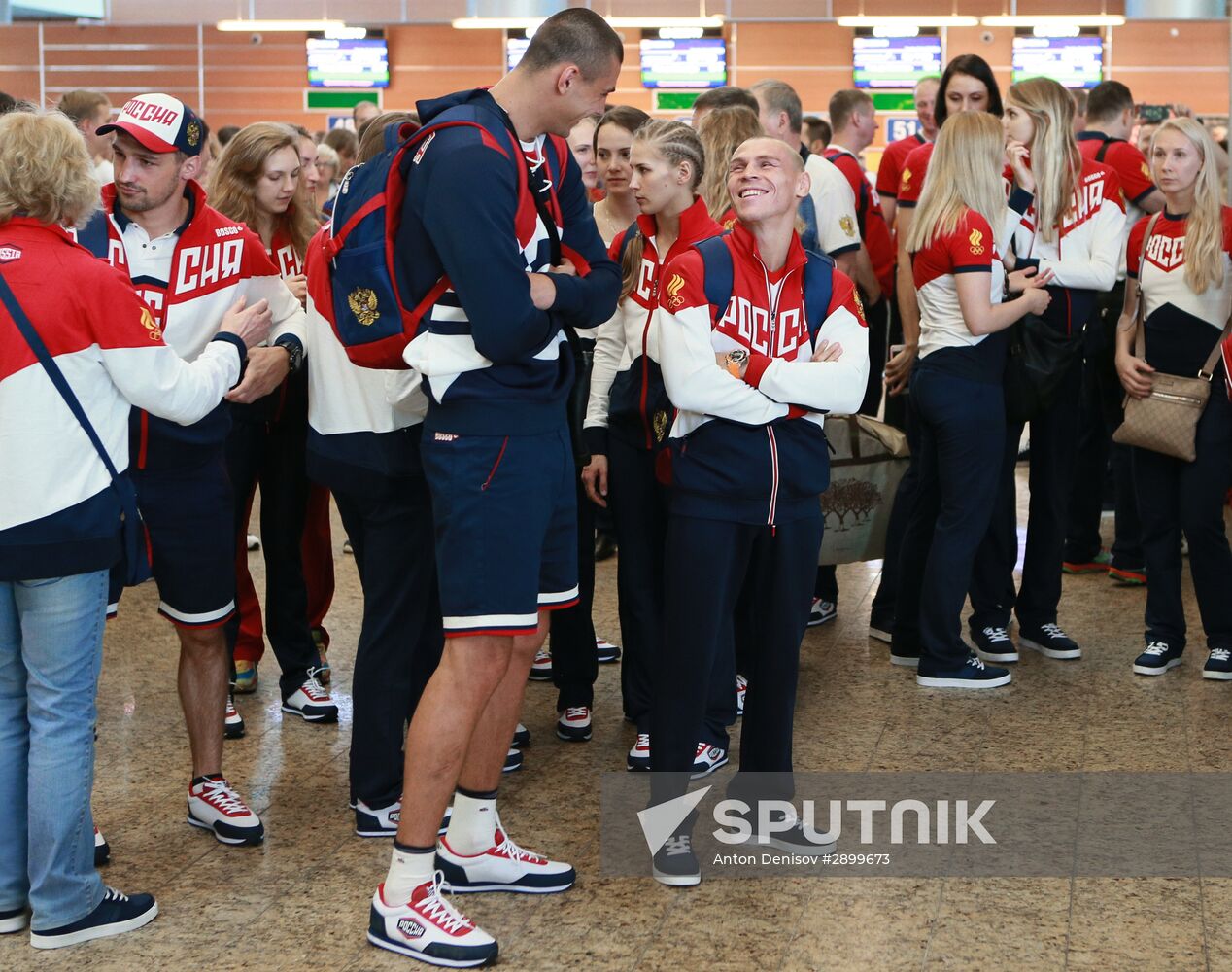 Russian Olympic team departs for Rio de Janeiro