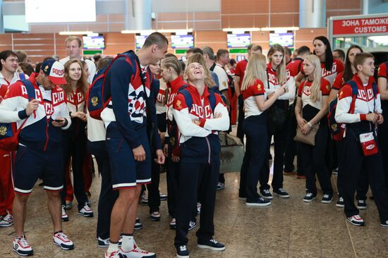 Russian Olympic team departs for Rio de Janeiro
