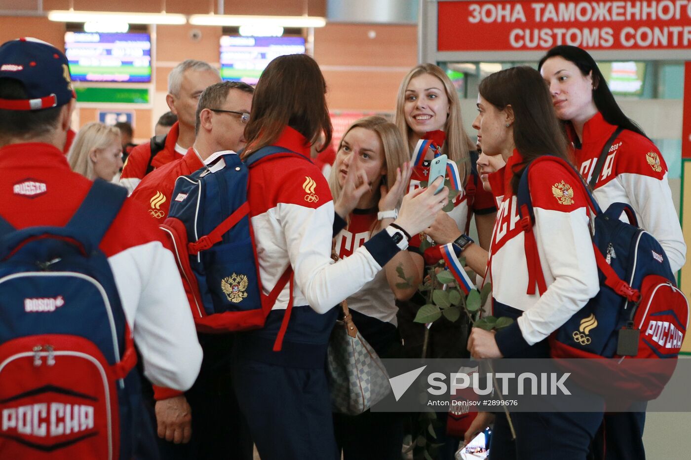 Russian Olympic team departs for Rio de Janeiro