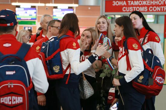 Russian Olympic team departs for Rio de Janeiro