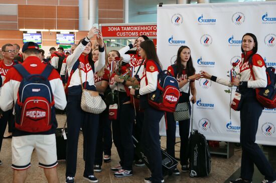 Russian Olympic team departs for Rio de Janeiro