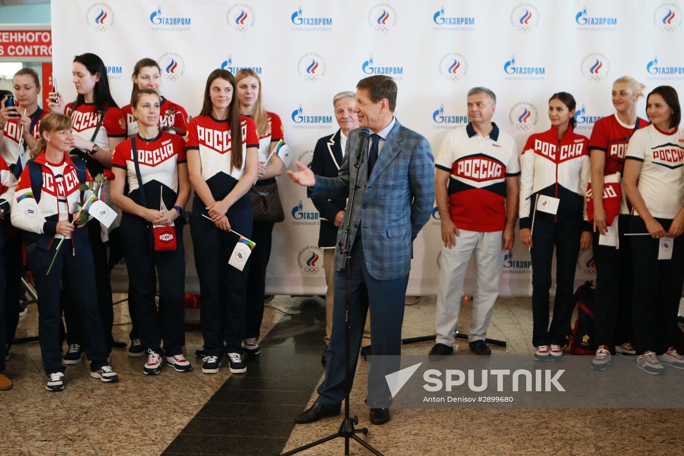 Russian Olympic team departs for Rio de Janeiro