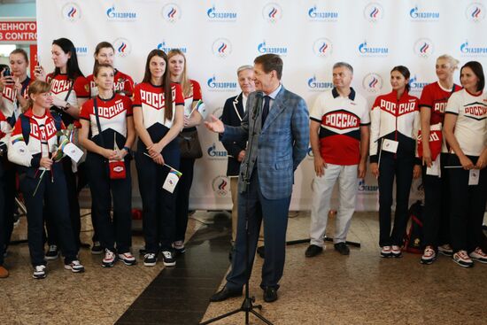Russian Olympic team departs for Rio de Janeiro