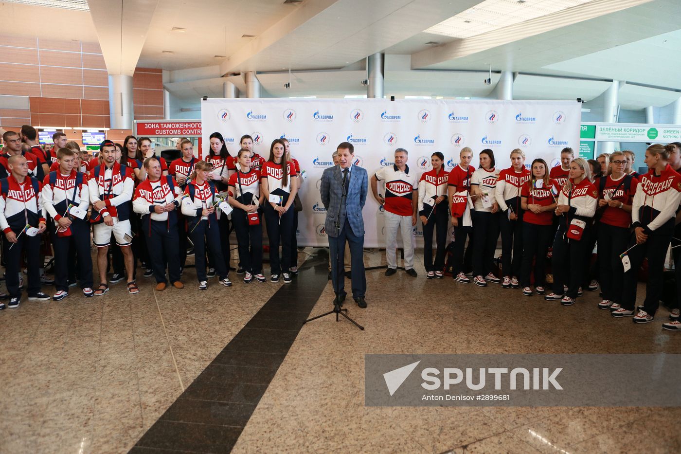 Russian Olympic team departs for Rio de Janeiro