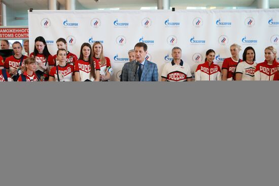 Russian Olympic team departs for Rio de Janeiro