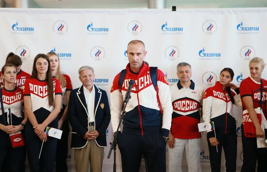 Russian Olympic team departs for Rio de Janeiro