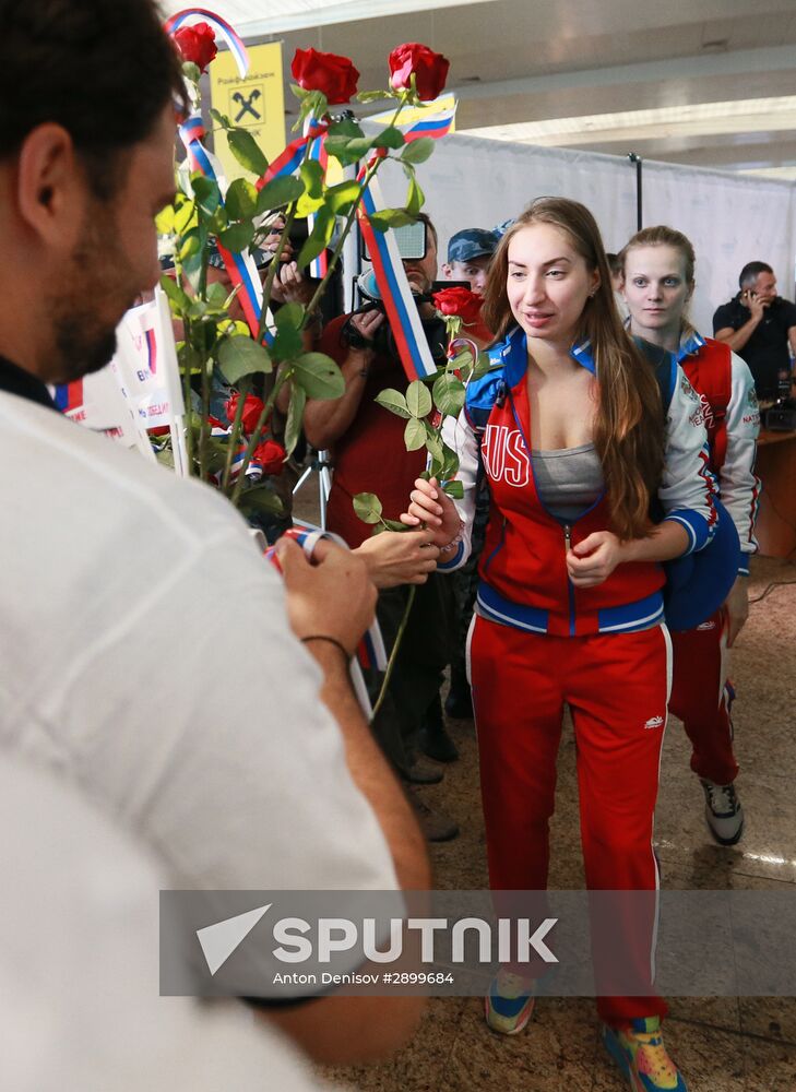 Russian Olympic team departs for Rio de Janeiro