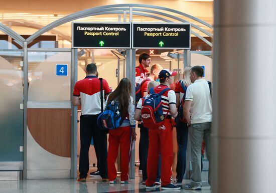 Russian Olympic team departs for Rio de Janeiro