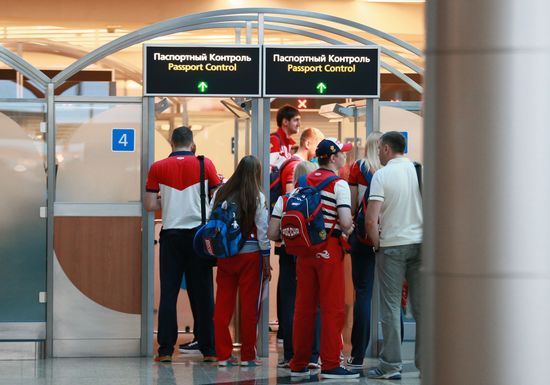 Russian Olympic team departs for Rio de Janeiro