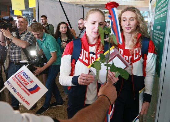 Russian Olympic team departs for Rio de Janeiro