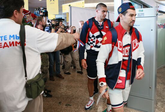 Russian Olympic team departs for Rio de Janeiro